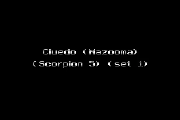 Cluedo (Mazooma) (Scorpion 5) (set 1)