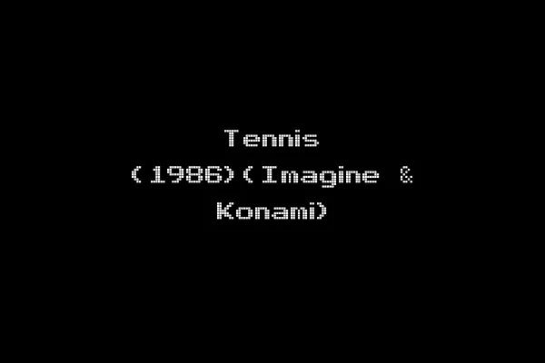 Tennis (1986)(Imagine & Konami)