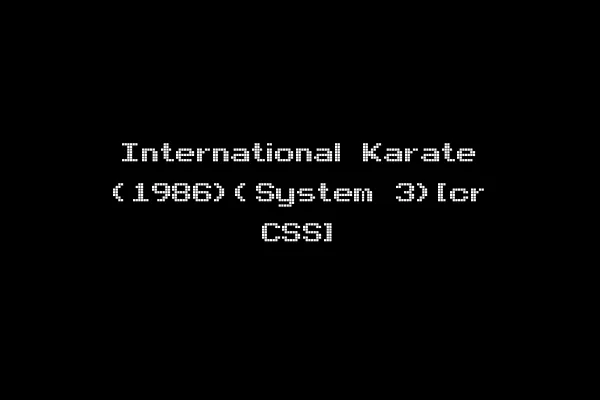 International Karate (1986)(System 3)[cr CSS]