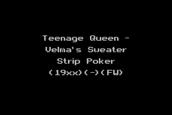 Teenage Queen - Velma's Sweater Strip Poker (19xx)(-)(FW)