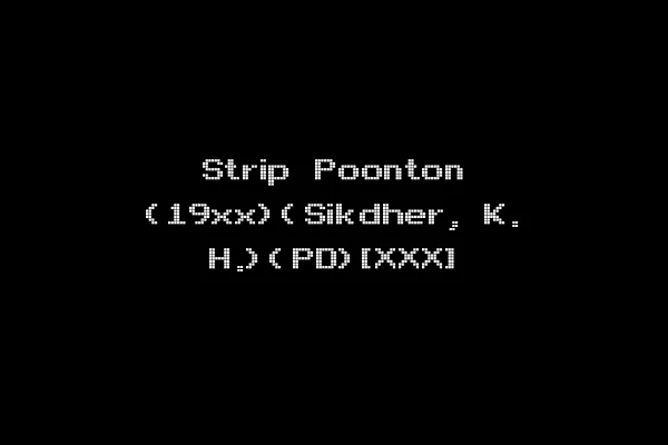 Strip Poonton (19xx)(Sikdher, K. H.)(PD)[XXX]