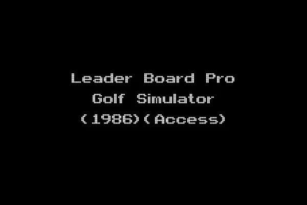 Leader Board Pro Golf Simulator (1986)(Access)