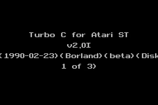 Turbo C for Atari ST v2.0I (1990-02-23)(Borland)(beta)(Disk 1 of 3)