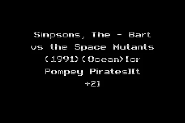 Simpsons, The - Bart vs the Space Mutants (1991)(Ocean)[cr Pompey Pirates][t +2]