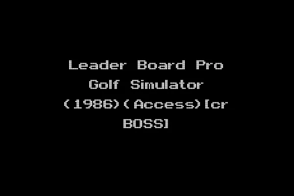 Leader Board Pro Golf Simulator (1986)(Access)[cr BOSS]