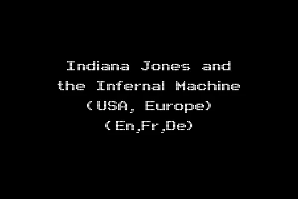 Indiana Jones and the Infernal Machine (USA, Europe) (En,Fr,De)