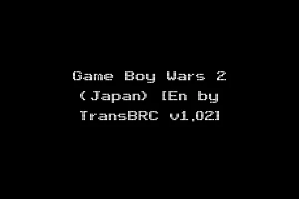 Game Boy Wars 2 (Japan) [En by TransBRC v1.02]