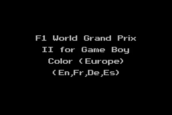 F1 World Grand Prix II for Game Boy Color (Europe) (En,Fr,De,Es)