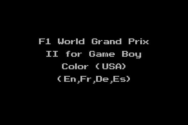 F1 World Grand Prix II for Game Boy Color (USA) (En,Fr,De,Es)