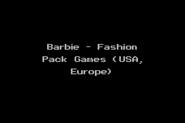 Barbie - Fashion Pack Games (USA, Europe)