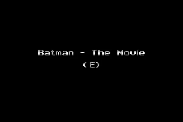 Batman - The Movie (E)