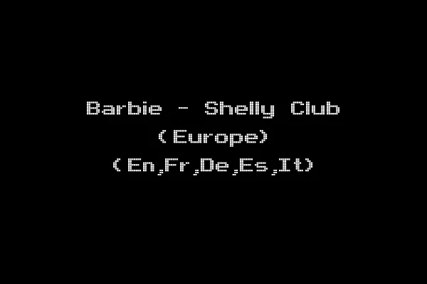 Barbie - Shelly Club (Europe) (En,Fr,De,Es,It)