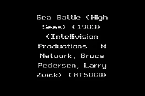 Sea Battle (High Seas) (1983) (Intellivision Productions - M Network, Bruce Pedersen, Larry Zwick) (MT5860)