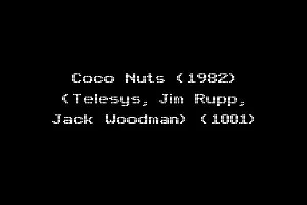 Coco Nuts (1982) (Telesys, Jim Rupp, Jack Woodman) (1001)