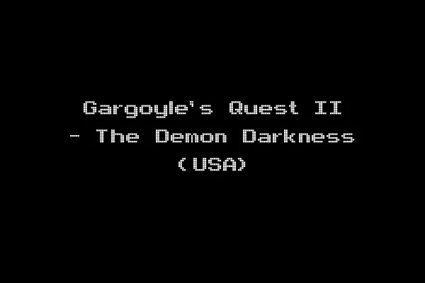 Gargoyle's Quest II - The Demon Darkness (USA)