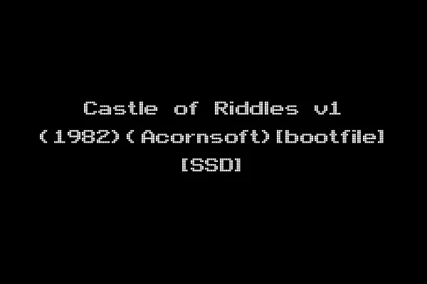 Castle of Riddles v1 (1982)(Acornsoft)[bootfile] [SSD]