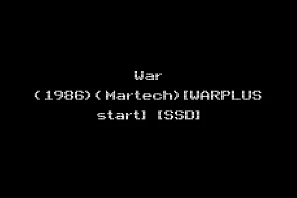War (1986)(Martech)[WARPLUS start] [SSD]