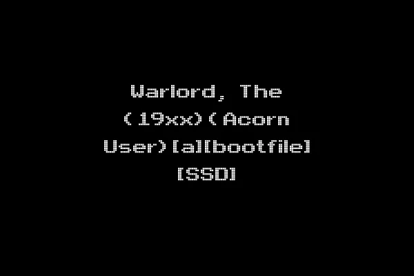 Warlord, The (19xx)(Acorn User)[a][bootfile] [SSD]