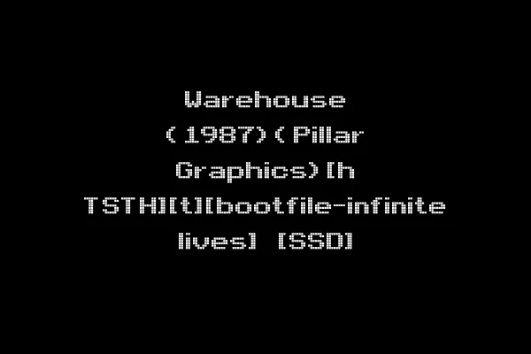 Warehouse (1987)(Pillar Graphics)[h TSTH][t][bootfile-infinite lives] [SSD]