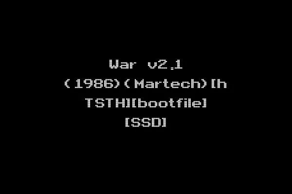 War v2.1 (1986)(Martech)[h TSTH][bootfile] [SSD]