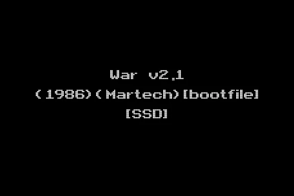 War v2.1 (1986)(Martech)[bootfile] [SSD]
