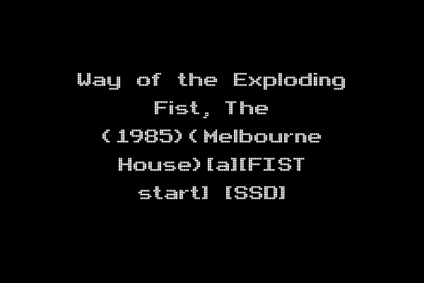 Way of the Exploding Fist, The (1985)(Melbourne House)[a][FIST start] [SSD]