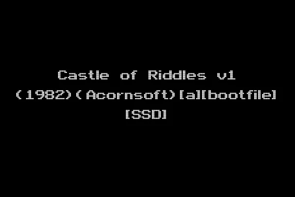 Castle of Riddles v1 (1982)(Acornsoft)[a][bootfile] [SSD]
