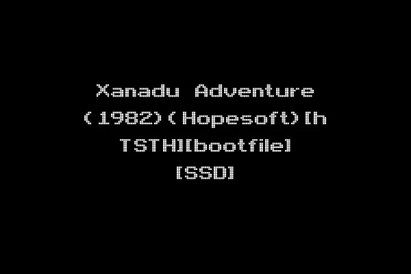 Xanadu Adventure (1982)(Hopesoft)[h TSTH][bootfile] [SSD]