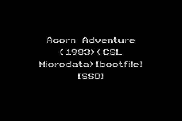 Acorn Adventure (1983)(CSL Microdata)[bootfile] [SSD]