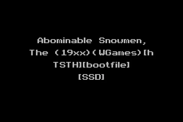 Abominable Snowmen, The (19xx)(WGames)[h TSTH][bootfile] [SSD]