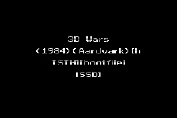 3D Wars (1984)(Aardvark)[h TSTH][bootfile] [SSD]