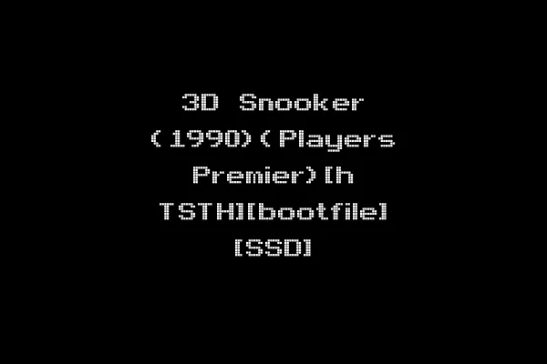 3D Snooker (1990)(Players Premier)[h TSTH][bootfile] [SSD]