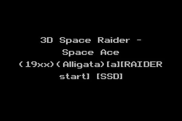 3D Space Raider - Space Ace (19xx)(Alligata)[a][RAIDER start] [SSD]