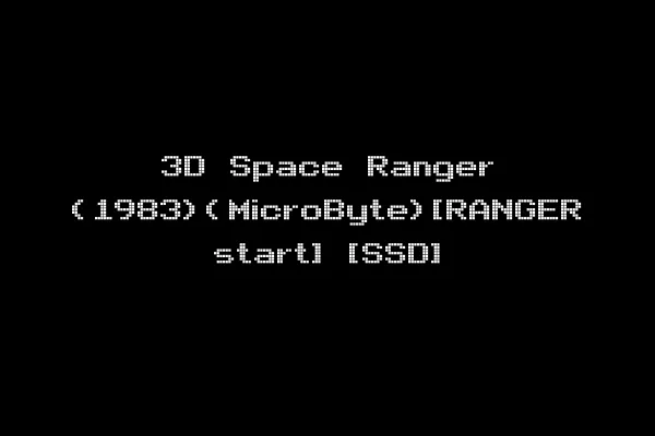 3D Space Ranger (1983)(MicroByte)[RANGER start] [SSD]