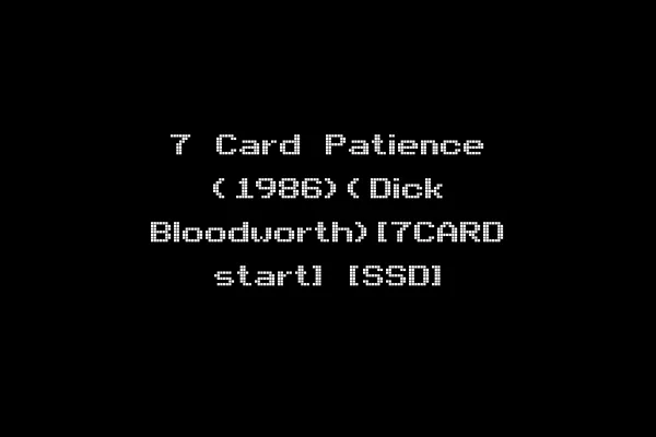 7 Card Patience (1986)(Dick Bloodworth)[7CARD start] [SSD]