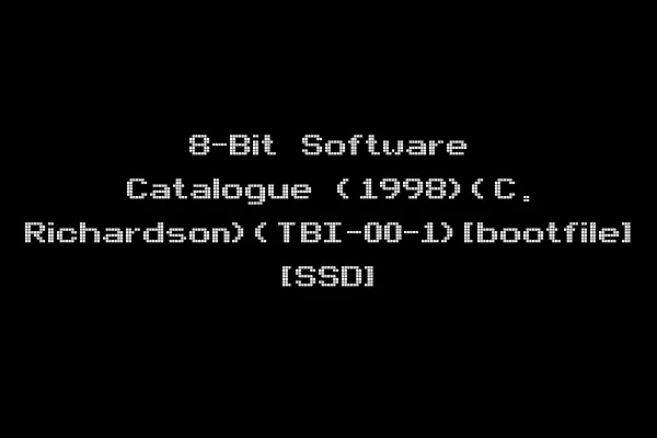 8-Bit Software Catalogue (1998)(C. Richardson)(TBI-00-1)[bootfile] [SSD]