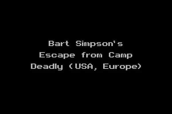 Bart Simpson's Escape from Camp Deadly (USA, Europe)