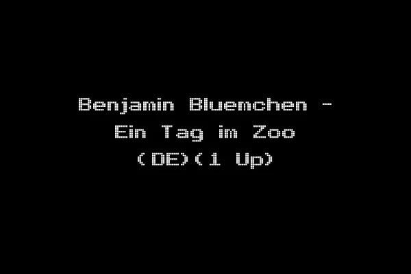 Benjamin Bluemchen - Ein Tag im Zoo (DE)(1 Up)