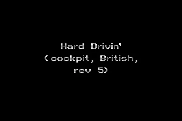 Hard Drivin' (cockpit, British, rev 5)