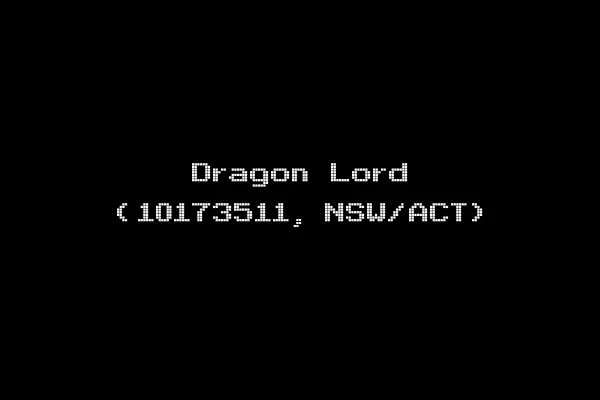 Dragon Lord (10173511, NSW/ACT)