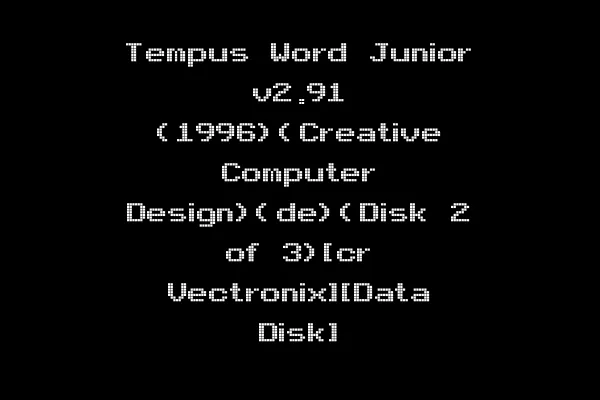 Tempus Word Junior v2.91 (1996)(Creative Computer Design)(de)(Disk 2 of 3)[cr Vectronix][Data Disk]