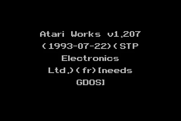 Atari Works v1.207 (1993-07-22)(STP Electronics Ltd.)(fr)[needs GDOS]