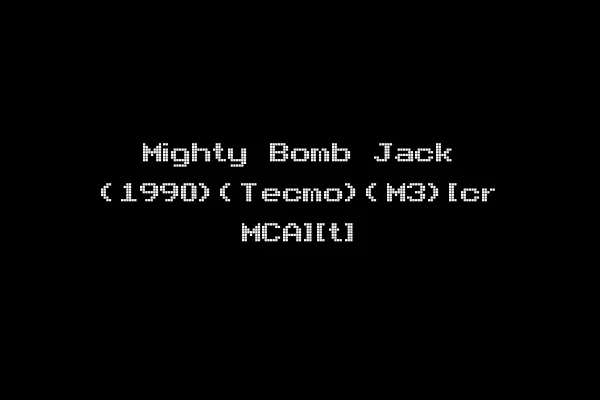 Mighty Bomb Jack (1990)(Tecmo)(M3)[cr MCA][t]