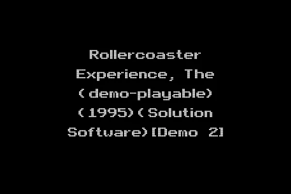 Rollercoaster Experience, The (demo-playable) (1995)(Solution Software)[Demo 2]