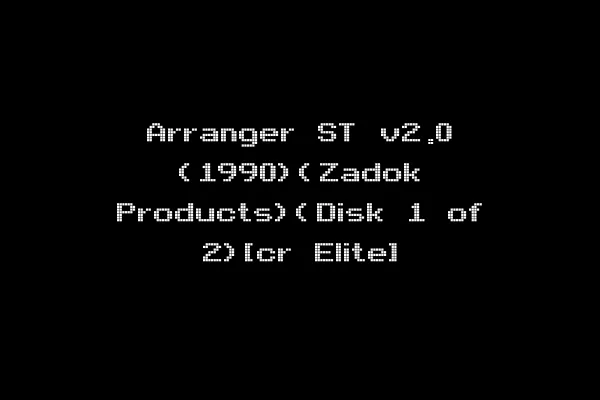 Arranger ST v2.0 (1990)(Zadok Products)(Disk 1 of 2)[cr Elite]