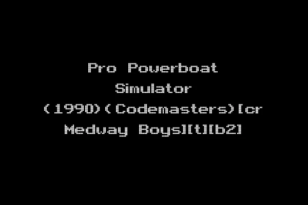 Pro Powerboat Simulator (1990)(Codemasters)[cr Medway Boys][t][b2]