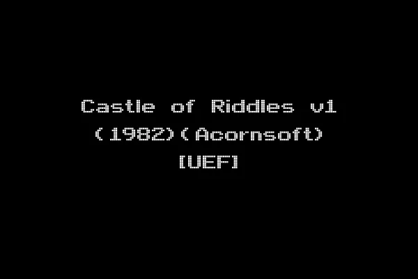 Castle of Riddles v1 (1982)(Acornsoft) [UEF]