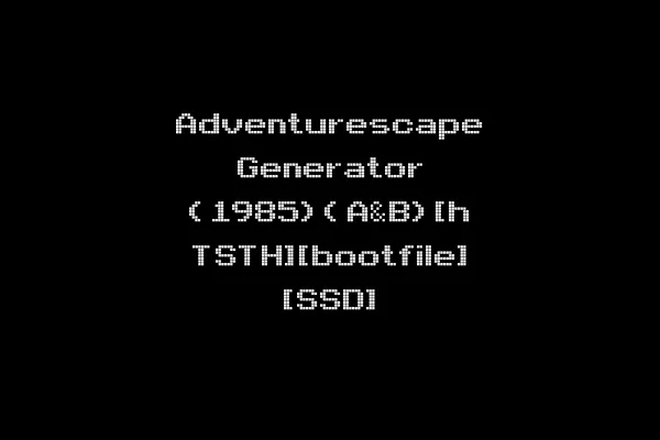 Adventurescape Generator (1985)(A&B)[h TSTH][bootfile] [SSD]