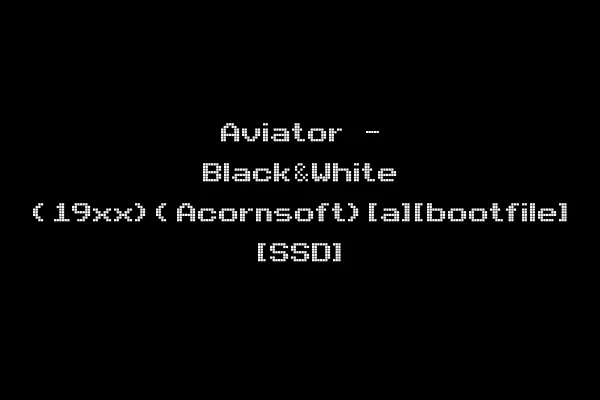 Aviator - Black&White (19xx)(Acornsoft)[a][bootfile] [SSD]