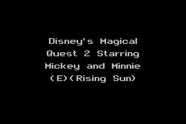 Disney's Magical Quest 2 Starring Mickey and Minnie (E)(Rising Sun)